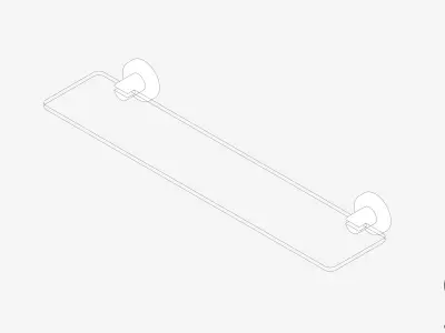 Shelf - Glass - Luxury - Round - Round Plate Low-poly 3D model