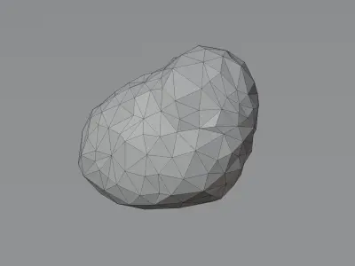 3D Game-Ready Rock Model Free low-poly 3D model