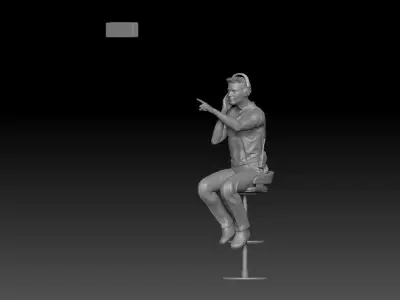 formula one TEAM PIT STOP HEAD COACH TV CONTROL ROOM 3D print model