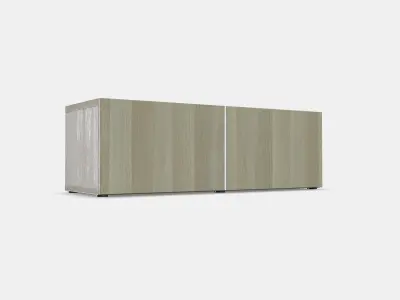 BESTA Shelf unit with doors 7 Low-poly 3D model