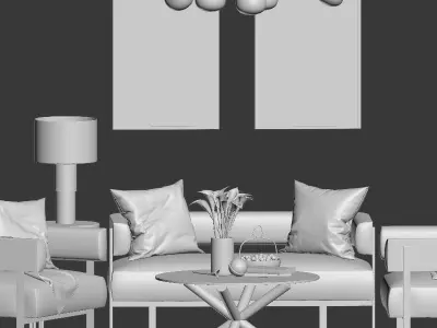 Living Set 01  3D model