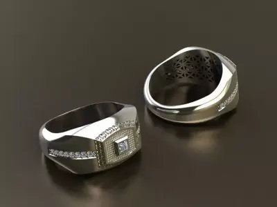 men ring luxury 3D print model