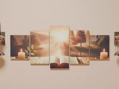 Bible in the Sun Wall Art Low-poly 3D model