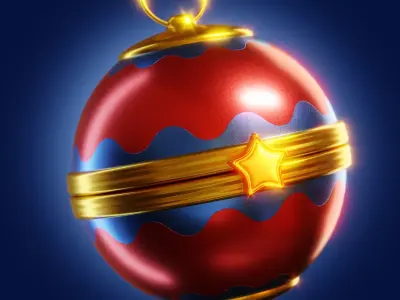 Stylized Christmas Ornament 3D model