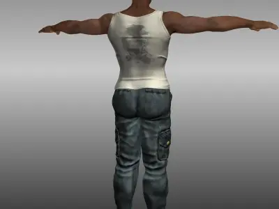 Orpheus Afro Man Low-poly 3D model