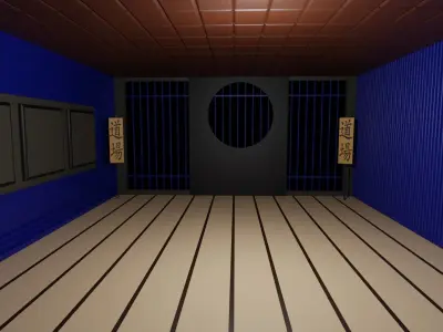 Kung-Fu Hall Low-poly 3D model