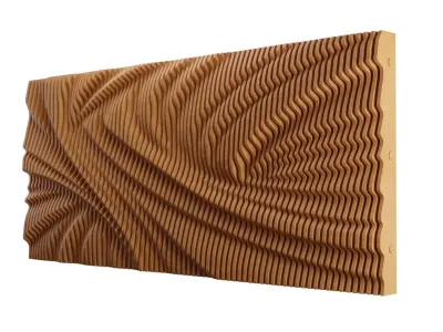 Parametric Wooden Wall Decor - 03 -CNC files for cutting  3D model
