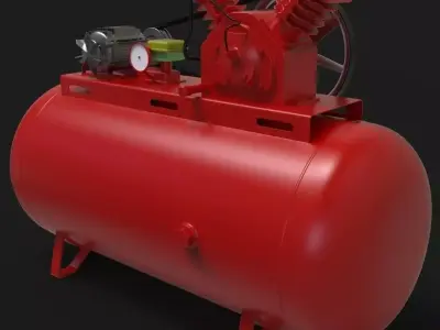 2 Hp Air Compressor Free 3D model