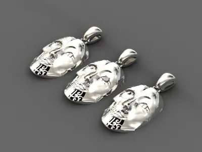 3 Version Bluffmen Pendant Jewelry Model Skull STL Bluff Ring 3D print model