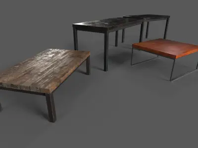 Garage Tables Low-poly 3D model