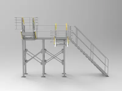 Folding Stairs from a tanker 1 3D print model