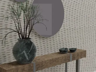 Vase and saucers 3D model