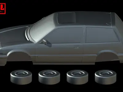 Honda Civic 3rd Gen Si EA-T 1984-1987 3D print model