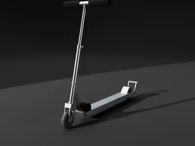  Classic Kick Scooter  Free low-poly 3D model