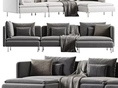  Ikea SODERHAMN section 4 seat 3D model