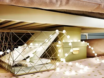Children bed with decor by Maisons du Monde 3D model
