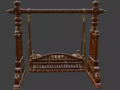 Wooden Swing 3D model