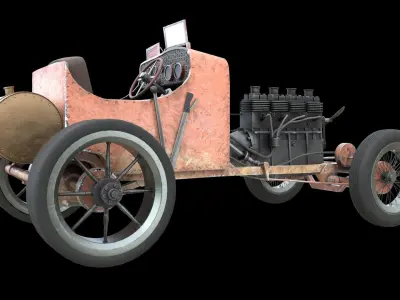 Vintage car model 3D model