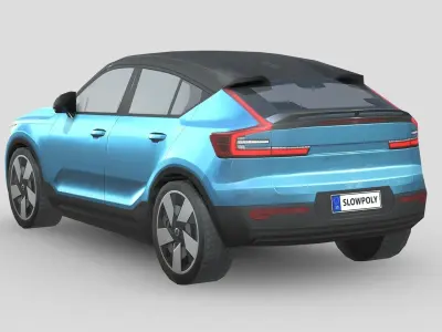 Volvo C40 Recharge Low-poly 3D model