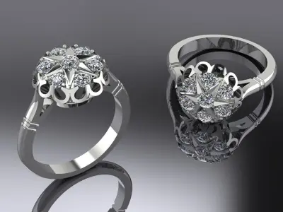 Jewelry Ring Gold 3D print model 37