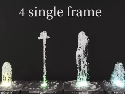 Free 4 Fountain single Frame FOR TEST Free 3D model