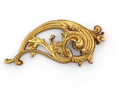 Classic decor ornament carved 14 3D model