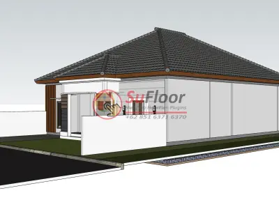 House 10x19m code 474- Sketchup 3D model 3D model 3D model