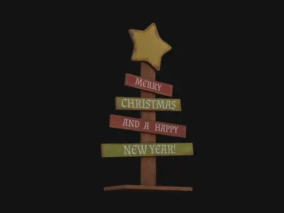Christmas Tree Decoration Low-poly 3D model