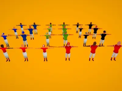 Low Poly Baseball Pack Low-poly 3D model