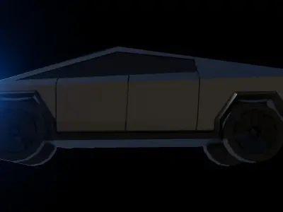 Cybertruck Low-poly Eevee Low-poly 3D model