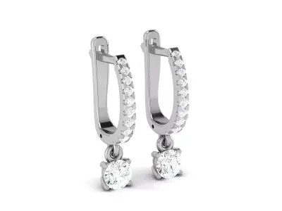 Women earrings 3D print model 15