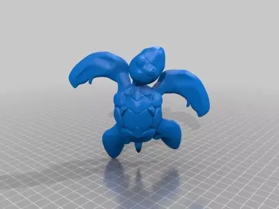 Sea Turtle Facing Right Free 3D print model