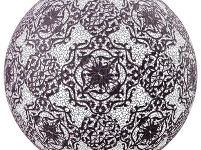 Lace Embroidery 09 - 4K - PBR - PNG - SBSAR Texture