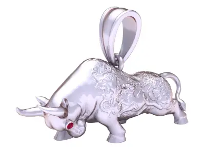 Bull Gold Pendent 3D print model