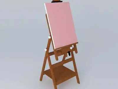 Easel with canvas Free 3D model