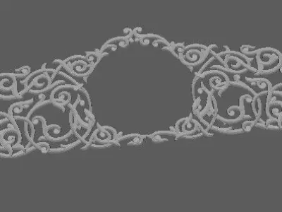 Central decor ornament for furniture 3D model 580