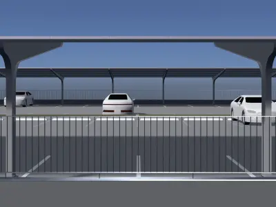Solar parking layout 25-34 3D model
