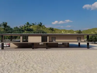 Casa Scene- Beach villa-Modern House 3D model