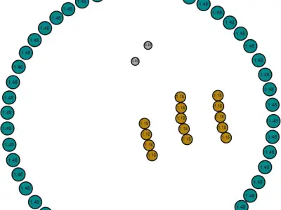 Aquarius Zodiac Gold Pendant 3D print model