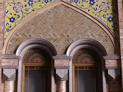 islamic exterior facade element set 817 Low-poly 3D model