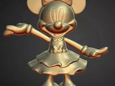 minnie mouse STATUE DECORATION 3D print model