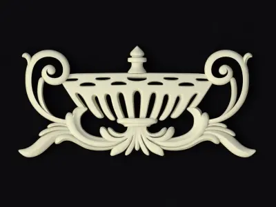 Central decor ornament for furniture 3D model 63