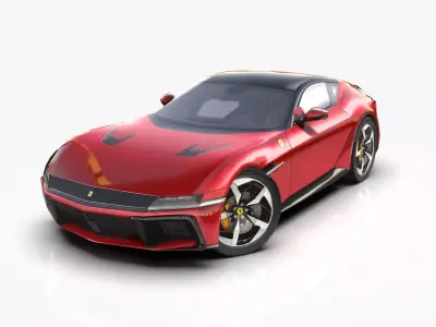 Ferrari 12 Cilindiri 2025  Low-poly 3D model