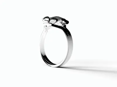 Lizard ring Low-poly 3D model