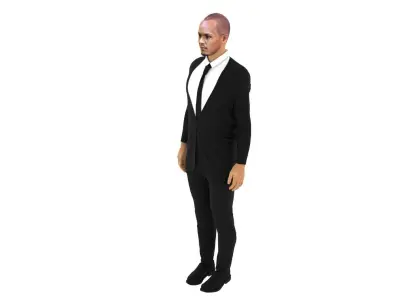 Fabinho man in suit Low-poly 3D model