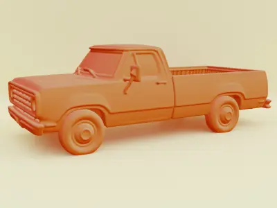 Dodge D100 Pickup Truck 1974 Car Printable 3D print model