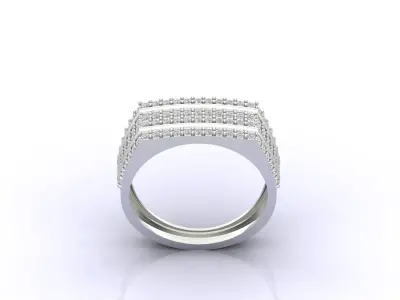 Print Ready STL 3DM  Gents Rings Diamond Men Ring  3D print model 186