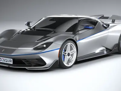 Pininfarina Battista Reversario 2024 LowPoly 3D model