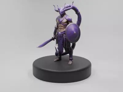 Scorpion Warrior 3D Model  Fantasy Game Character Low-poly 3D model