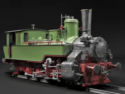 MAV 475 Steam Locomotive Tank Engine 3D model